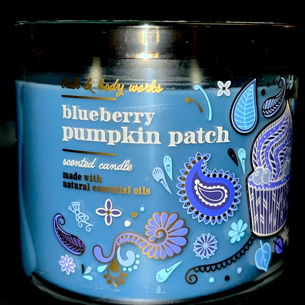 Bath and Body Works Blueberry Pumpkin Patch 3 Wick Candle